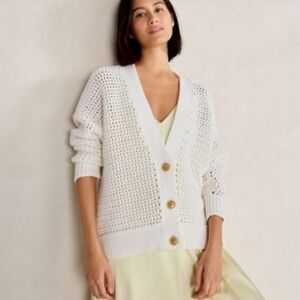 Haven Well Within Talbots Knot Oversized Cardigan Sweater Size XL NWT Open Knit
